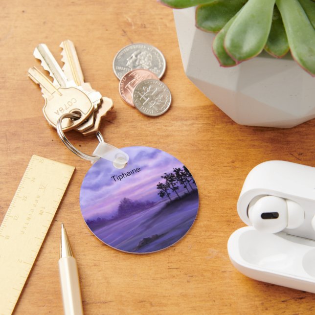 Fantasy Landscape Purple Keychain (Desk)