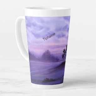 Fantasy Landscape Purple Latte Mug