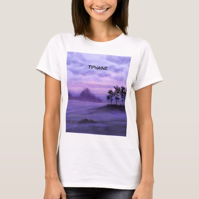 Fantasy Landscape Purple Latte Mug T-Shirt (Front)
