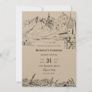 Fantasy Landscape Role Playing Game Campaign Invitation