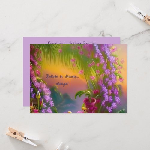 Fantasy landscape tropic and dreamy _  invitation