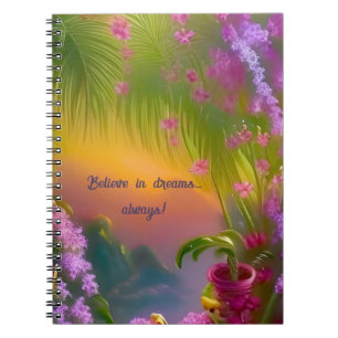 Fantasy landscape, tropic and dreamy notebook