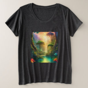 Fantasy landscape Vibrant colors River T-Shirt