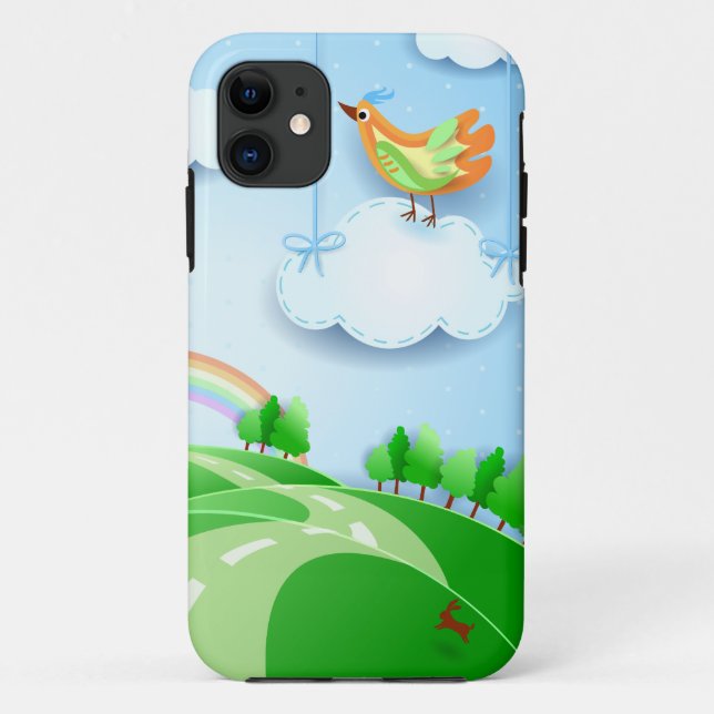 Fantasy landscape with bird, iPhone5 case (Back)