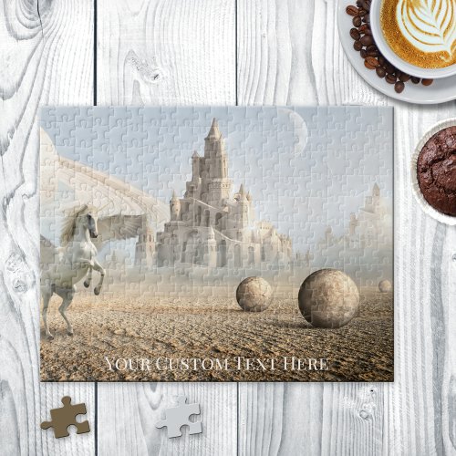 Fantasy Landscape with Unicorn and Castle Puzzle