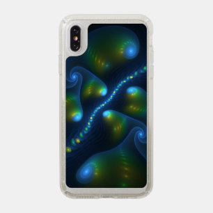 Fantasy Lights Abstract Blue Green Yellow Fractal Speck iPhone XS Max Case