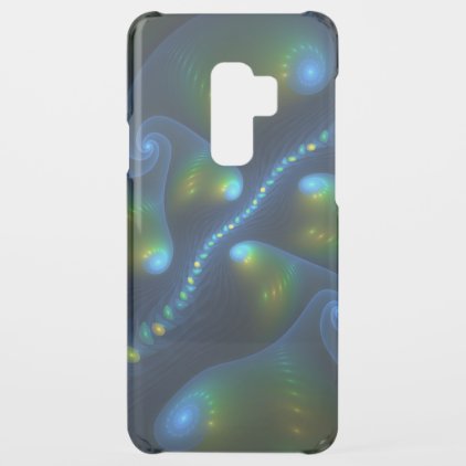 Fantasy Lights Abstract Blue Green Yellow Fractal Uncommon Samsung Galaxy S9 Plus Case