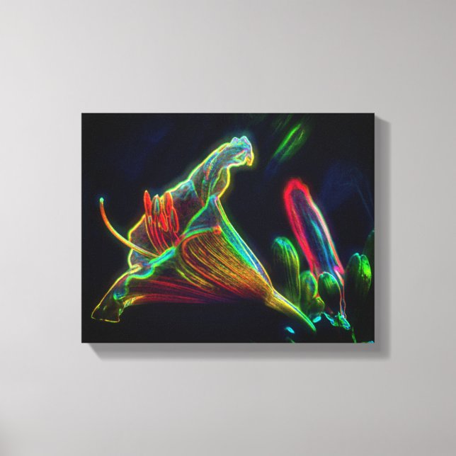 Fantasy Lily Abstract Flower Art Canvas Print (Front)