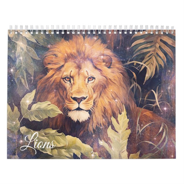 Fantasy Lions in Abstract Style Calendar (Cover)