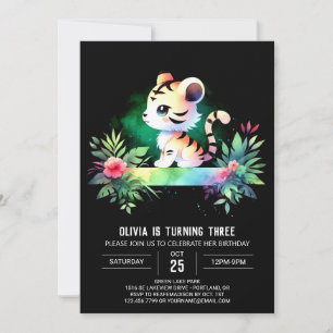 Fantasy Little Tiger Birthday Invitation