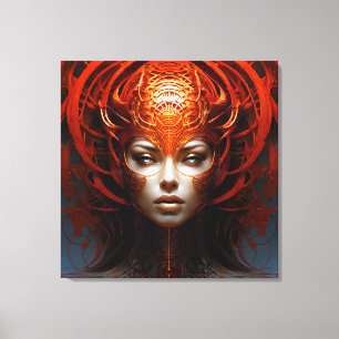 Fantasy magic art woman canvas print