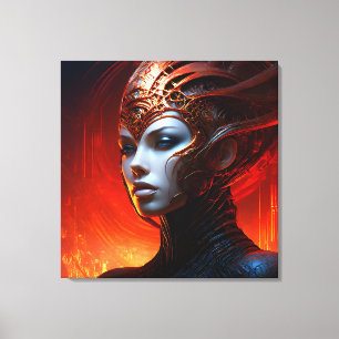 Fantasy magic art woman canvas print
