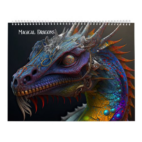  Fantasy magical dragons _  AI generated art Calendar