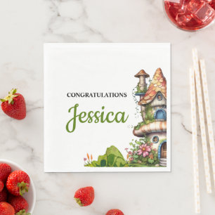 Fantasy Magical Fairy House Baby Shower Napkins