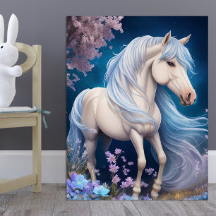 Fantasy Magical Unicorn Horse AI Art Poster