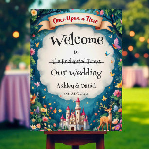 Fantasy Magical Woodland Castle Fairytale Wedding Foam Board