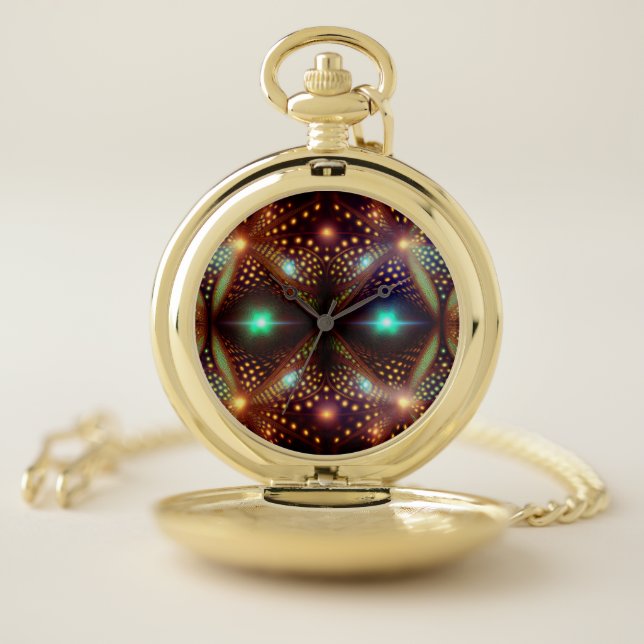 Fantasy Mandelbrot Fractal Pocket Watch (Inside)