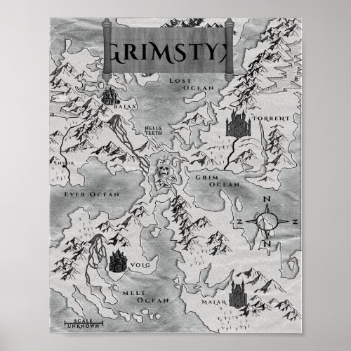 Fantasy Map Print of the Grimstyx