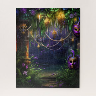 Fantasy Mardi Gras Colors Jigsaw Puzzle