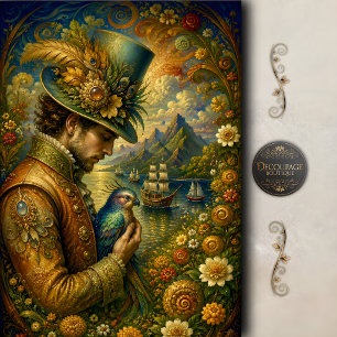 Fantasy Maritime Noble Art Decoupage Tissue Paper