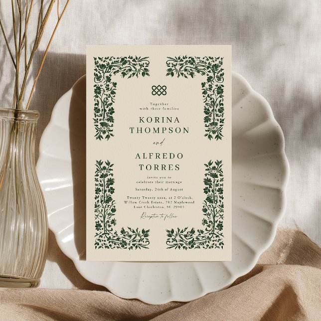 Fantasy Medieval Celtic Knot Wedding Invitation (Creator Uploaded)