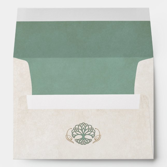 Fantasy Medieval Celtic Wedding Envelope (Back (Bottom))