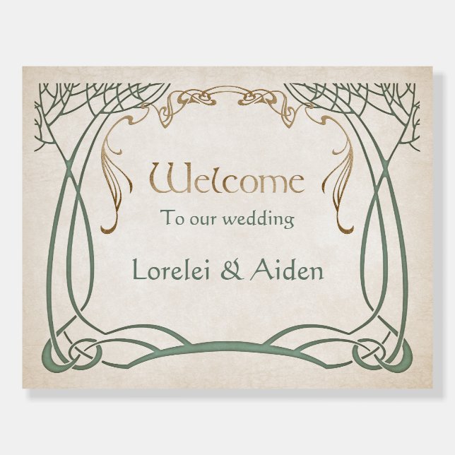 Fantasy Medieval Celtic Wedding Foam Board (Front)