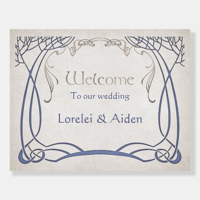 Fantasy Medieval Celtic Wedding Foam Board (Front)