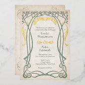 Fantasy Medieval Celtic Wedding Foil Invitation