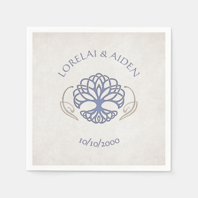 Fantasy Medieval Celtic Wedding Napkins (Front)