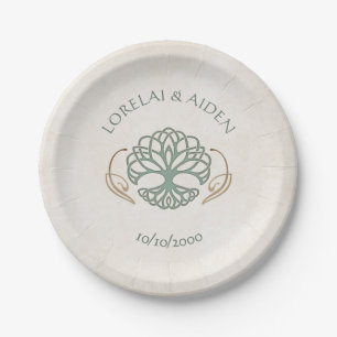 Fantasy Medieval Celtic Wedding Paper Plates