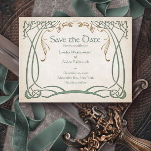 Fantasy Medieval Celtic Wedding Save The Date