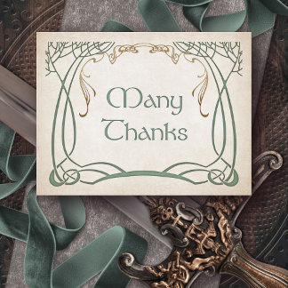 Fantasy Medieval Celtic Wedding Thank You Card