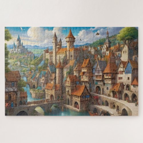 Fantasy Medieval City  Jigsaw Puzzle
