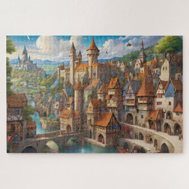 Fantasy Medieval City  Jigsaw Puzzle (Horizontal)