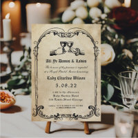 Fantasy Medieval engraving Bridal Shower