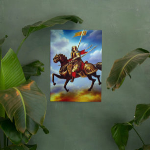 Fantasy Medieval Knight AI Digital Art Poster