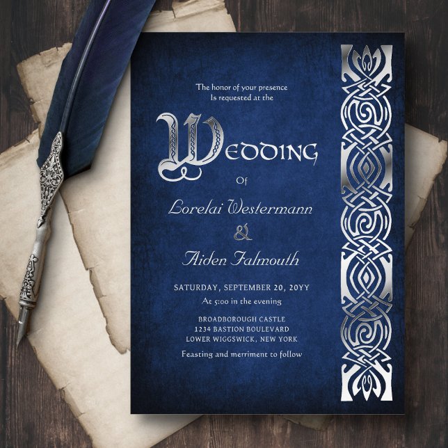 Fantasy Medieval Wedding Foil Invitation (Creator Uploaded)