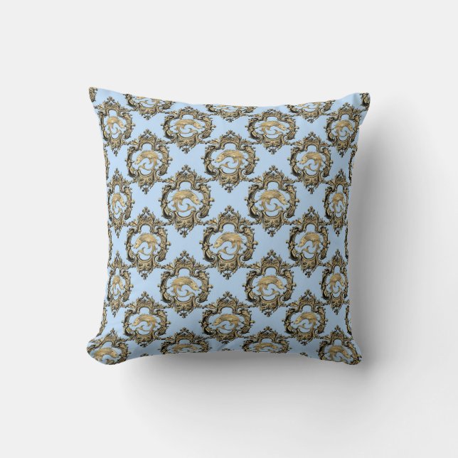 Fantasy Mermaid Background Throw Pillow (Front)