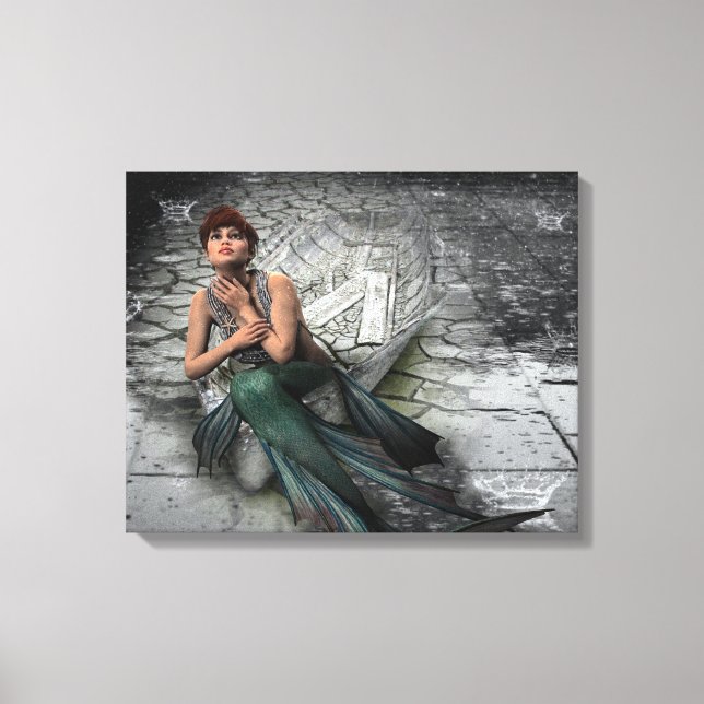 Fantasy Mermaid Fairy Tale Canvas Print (Front)