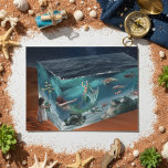 Fantasy Mermaid Ocean Cube  Postcard<br><div class="desc">This design was created though digital art. It may be personalized by choosing the customize option. Contact me at colorflowcreations@gmail.com or use the chat option at the top of the page if you wish to have this design on another product. See more of my creations or follow me at www.facebook.com/colorflowcreations,...</div>