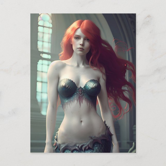 Fantasy Mermaid Postcard (Front)