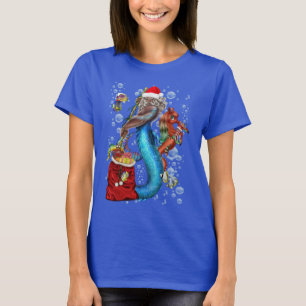 Fantasy Mermaid Santa Claus T-Shirt