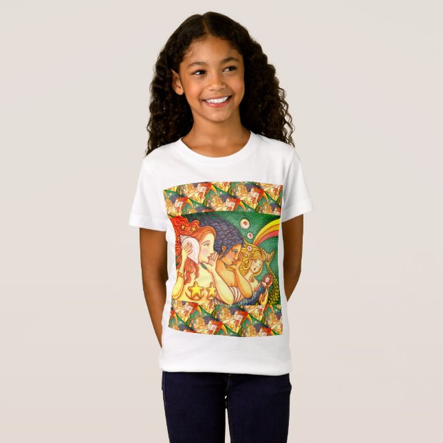 FANTASY MERMAID SISTERHOOD SHARING SECRET WISDOMS T-Shirt (Front Full)