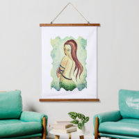 Fantasy Mermaid Watercolor Seafoam Green