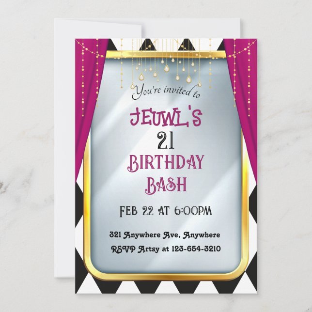Fantasy Mirror  Invitation (Front)