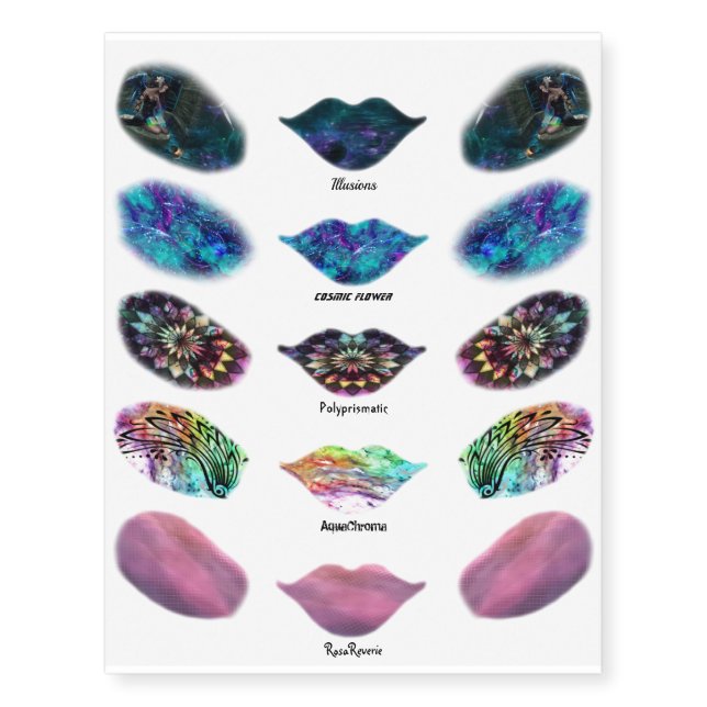 Fantasy Mix Make up Kit Temporary Tattoos (Front)