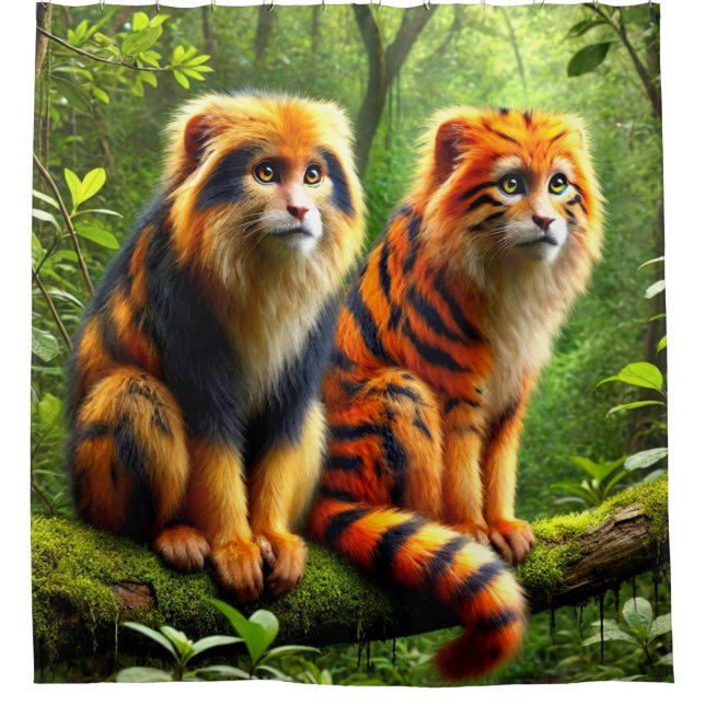 Fantasy Monkeys Shower Curtain (Front)