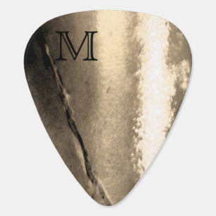 Fantasy Monogram Cracked Metal Guitar Pick