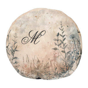 *~* Fantasy MONOGRAM Forest Neutral 82 Dreamy Pouf